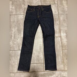 Nudie Jeans Co : Dark Wash Slim Jeans